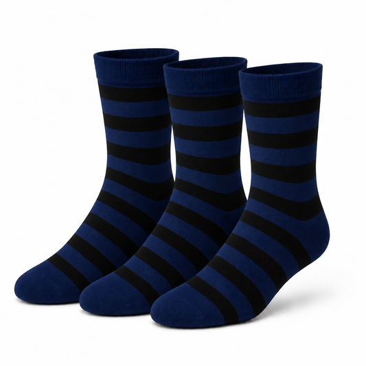 Bold Stripes Crew Socks – Premium Comfort, Stylish Everyday Wear & Long-Lasting Fit