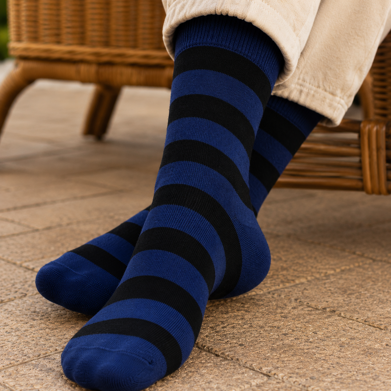 Bold Stripes Crew Socks – Premium Comfort, Stylish Everyday Wear & Long-Lasting Fit