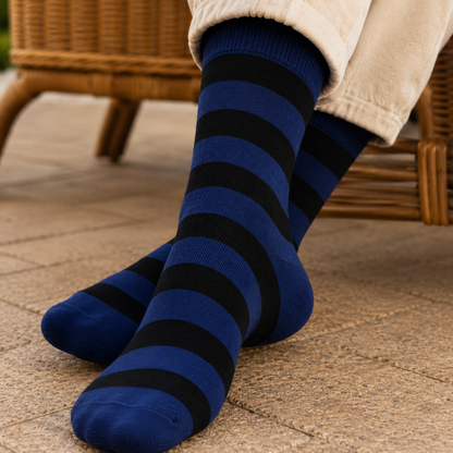 Bold Stripes Crew Socks – Premium Comfort, Stylish Everyday Wear & Long-Lasting Fit