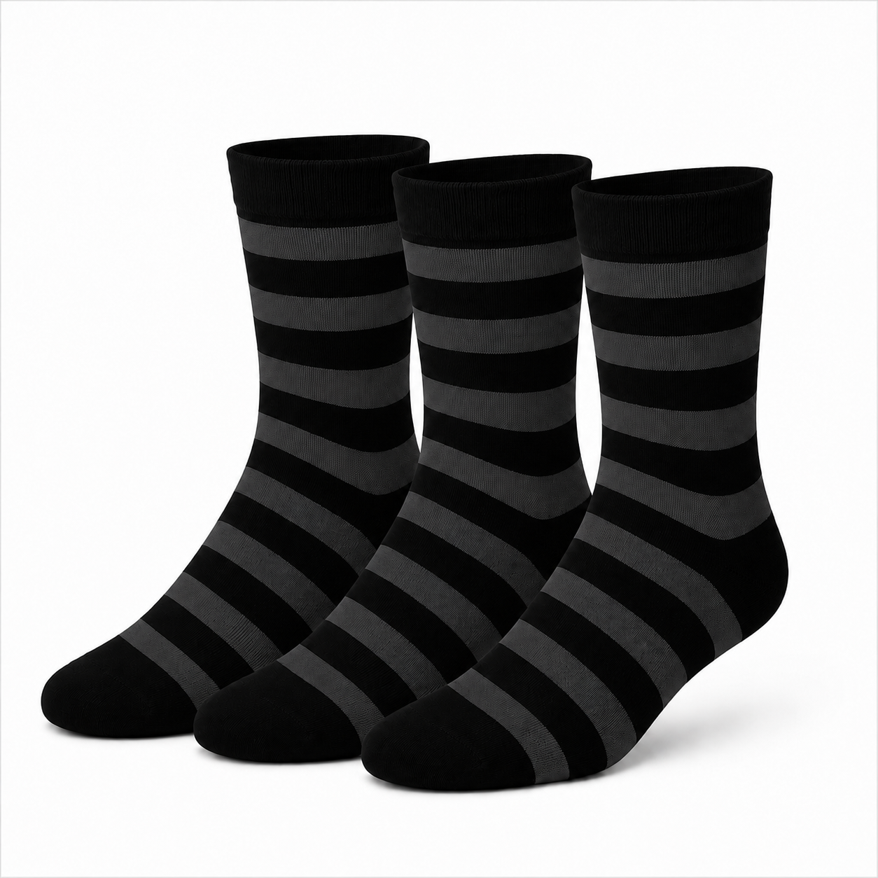 Bold Stripes Crew Socks – Premium Comfort, Stylish Everyday Wear & Long-Lasting Fit