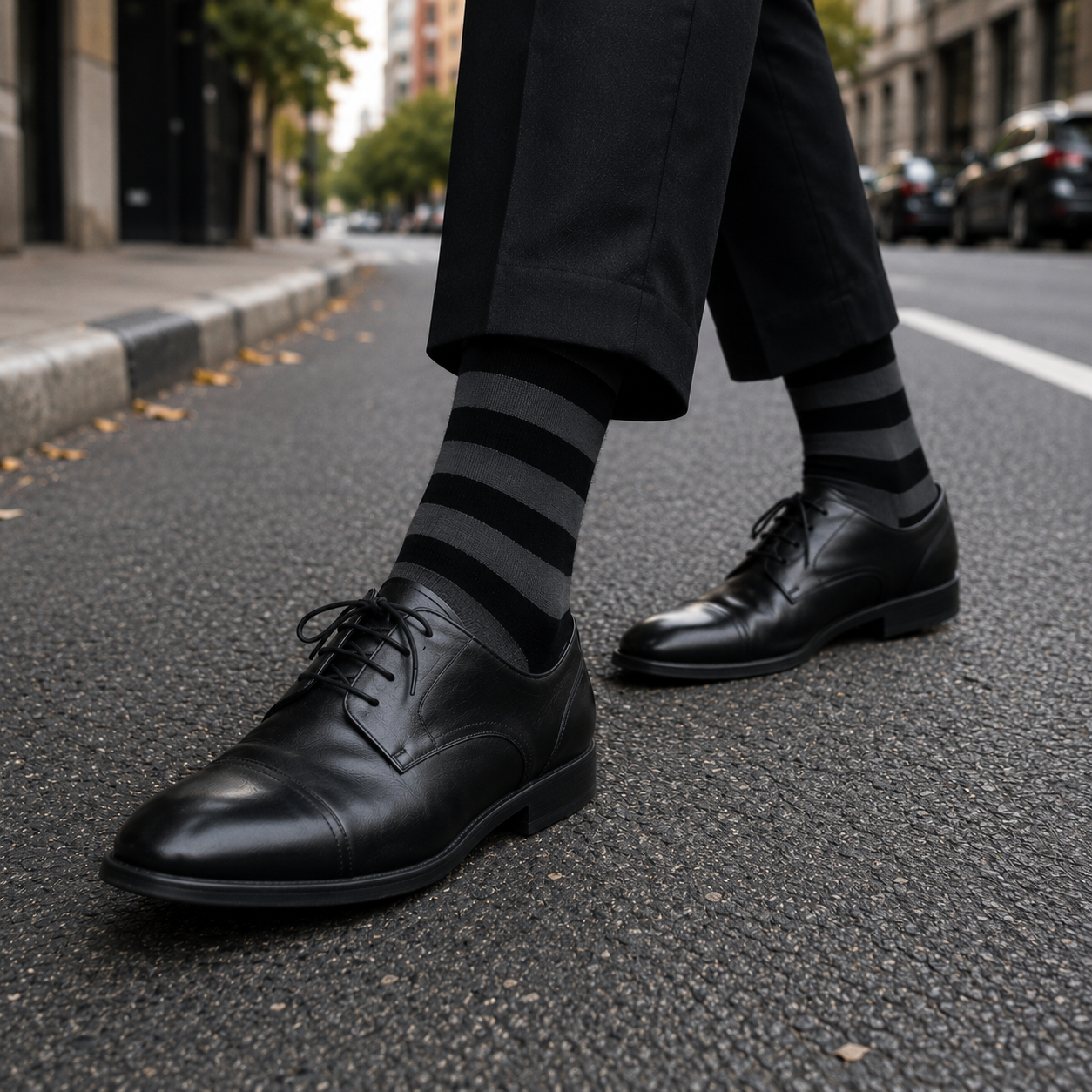 Bold Stripes Crew Socks – Premium Comfort, Stylish Everyday Wear & Long-Lasting Fit