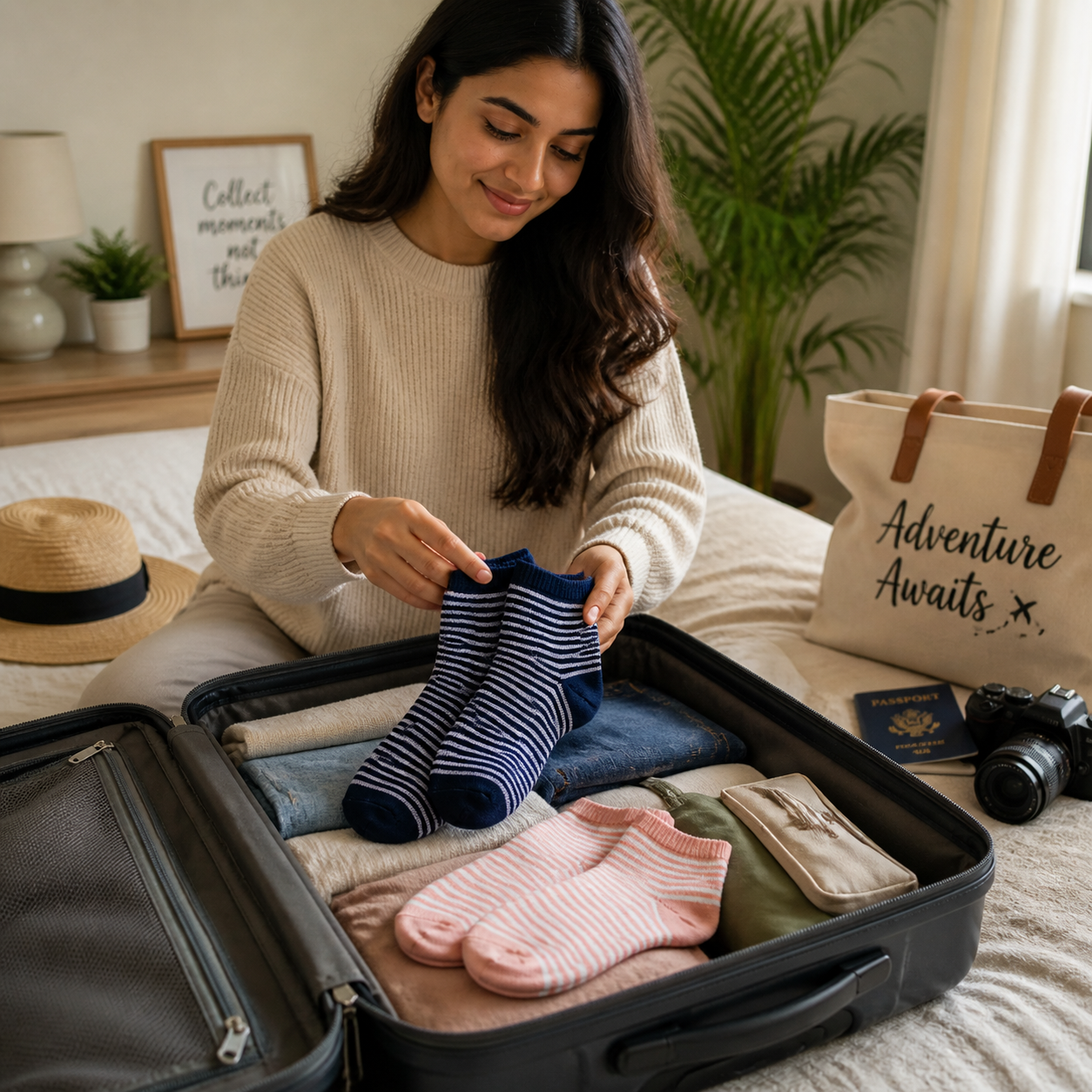 Premium Stripe & Solid Ankle Sock Set - Soft Cotton Blend, Stretchy Fit & Stylish Patterns.