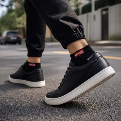 LEVIS Men’s Half Cushion Low Cut Ankle Socks – Premium Sport Comfort & Durable Performance Fit.