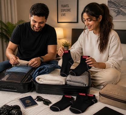 LEVIS Men’s Half Cushion Low Cut Ankle Socks – Premium Sport Comfort & Durable Performance Fit.