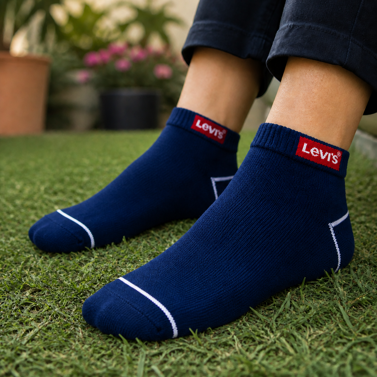 LEVIS Men’s Half Cushion Low Cut Ankle Socks – Premium Sport Comfort & Durable Performance Fit.