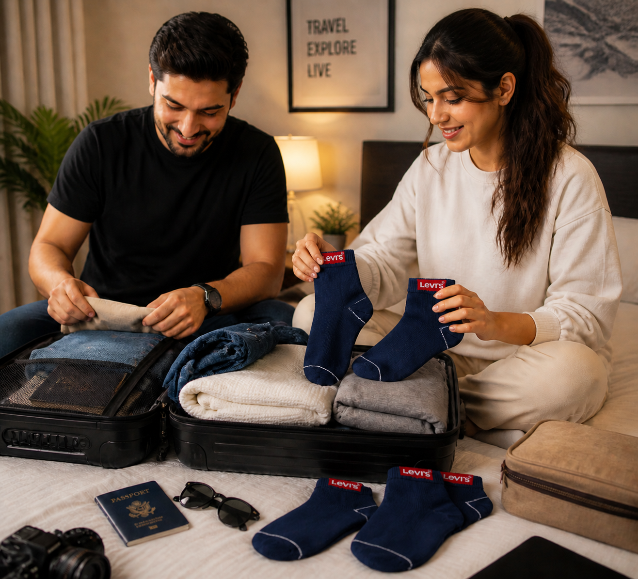 LEVIS Men’s Half Cushion Low Cut Ankle Socks – Premium Sport Comfort & Durable Performance Fit.