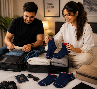 LEVIS Men’s Half Cushion Low Cut Ankle Socks – Premium Sport Comfort & Durable Performance Fit.
