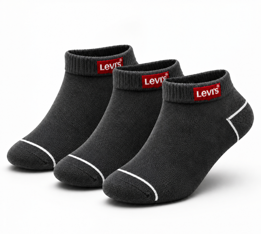 LEVIS Men’s Half Cushion Low Cut Ankle Socks – Premium Sport Comfort & Durable Performance Fit.