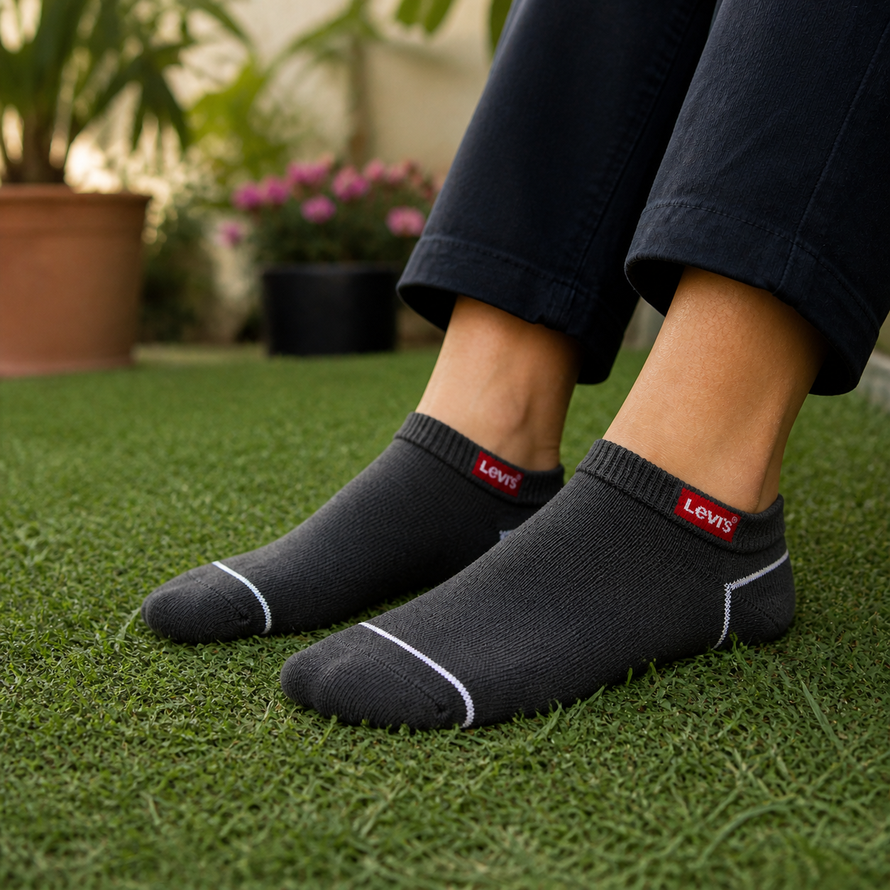 LEVIS Men’s Half Cushion Low Cut Ankle Socks – Premium Sport Comfort & Durable Performance Fit.