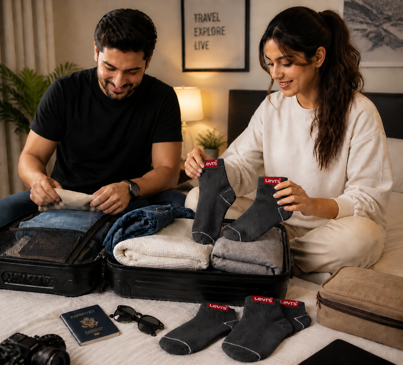 LEVIS Men’s Half Cushion Low Cut Ankle Socks – Premium Sport Comfort & Durable Performance Fit.