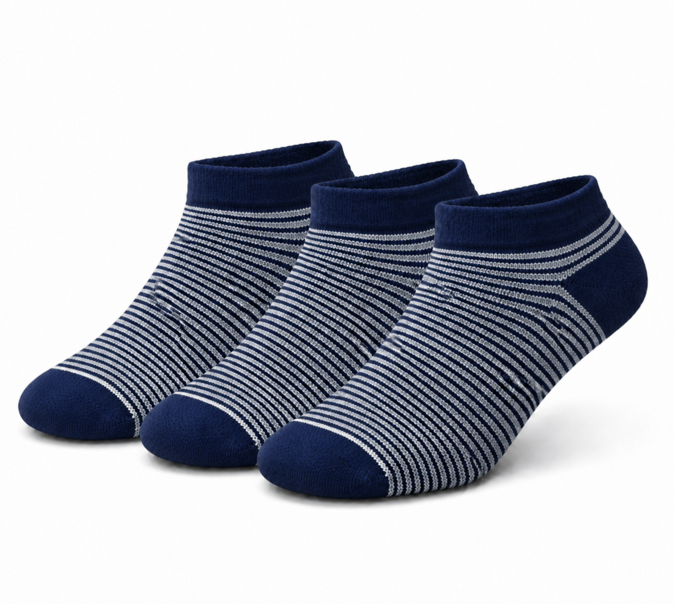 Premium Stripe & Solid Ankle Sock Set - Soft Cotton Blend, Stretchy Fit & Stylish Patterns.