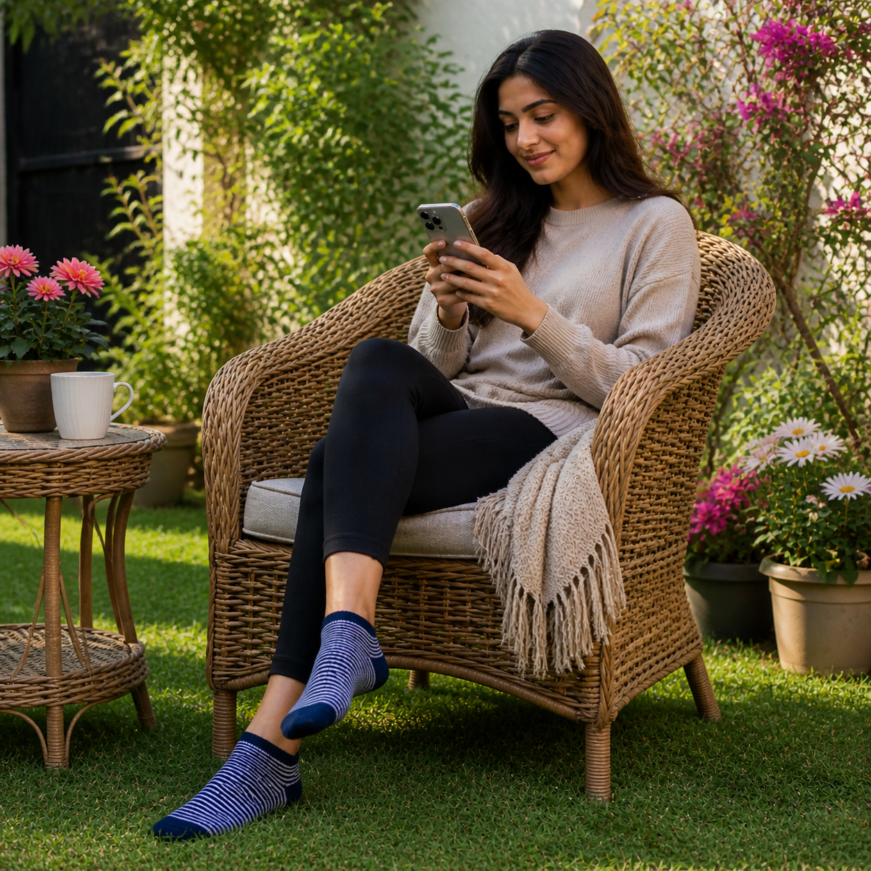 Premium Stripe & Solid Ankle Sock Set - Soft Cotton Blend, Stretchy Fit & Stylish Patterns.