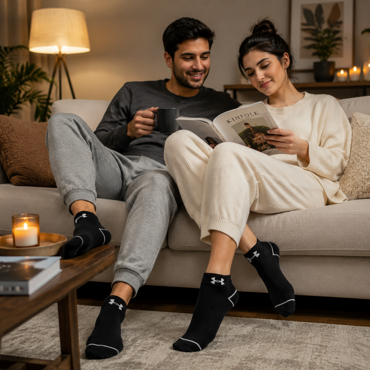UNDER ARMOUR No-Show Athletic Socks – Cushioned Performance Ankle Socks for Gym & Casual Wear.