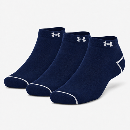 UNDER ARMOUR No-Show Athletic Socks – Cushioned Performance Ankle Socks for Gym & Casual Wear.