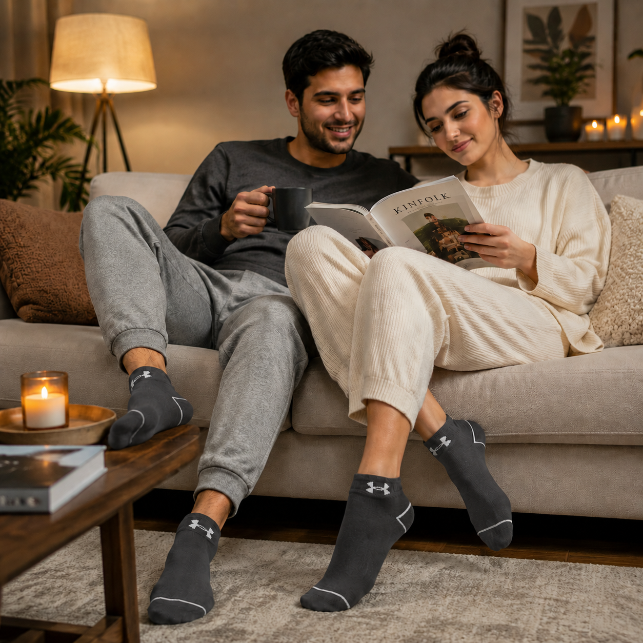 UNDER ARMOUR No-Show Athletic Socks – Cushioned Performance Ankle Socks for Gym & Casual Wear.