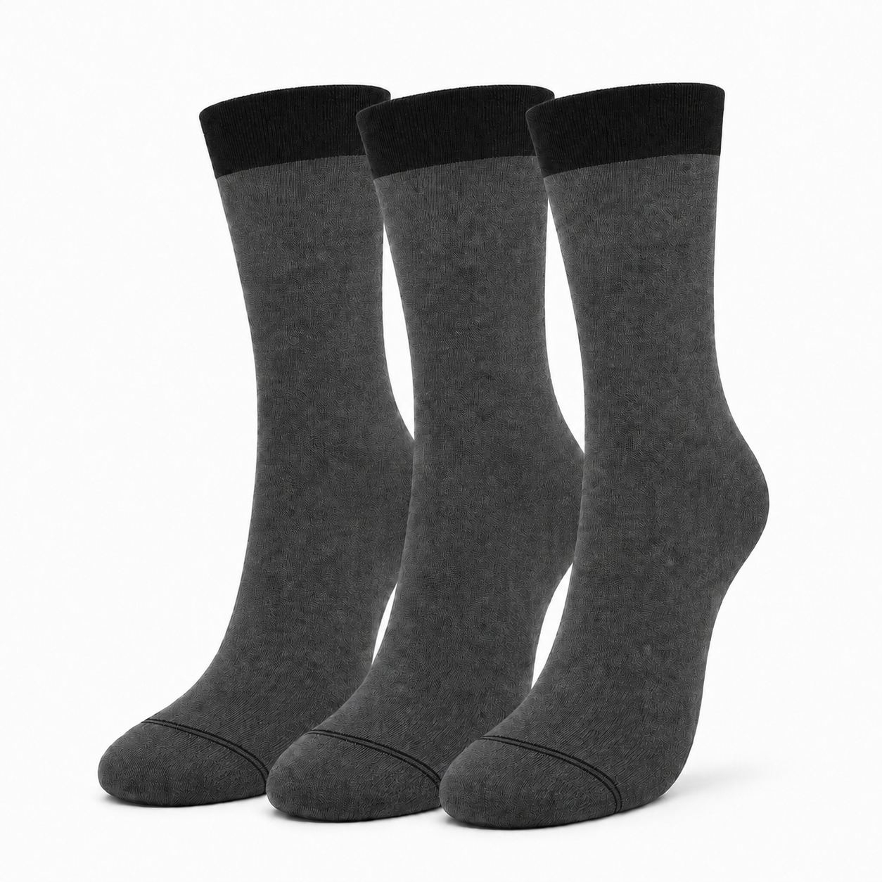 Premium Crew Socks - Durable Contrast Welt & Toe Design for All-Day Comfort & Style.