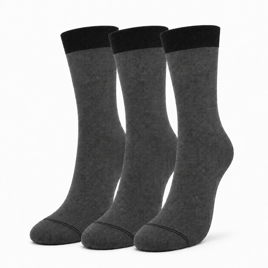 Premium Crew Socks - Durable Contrast Welt & Toe Design for All-Day Comfort & Style.