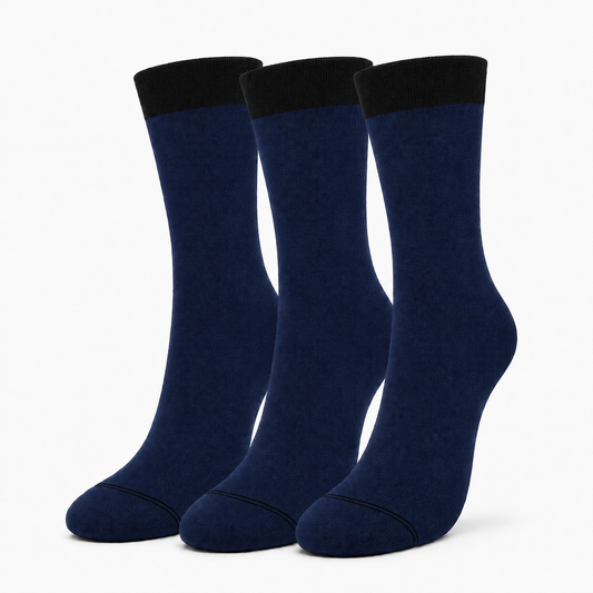 Premium Crew Socks - Durable Contrast Welt & Toe Design for All-Day Comfort & Style.