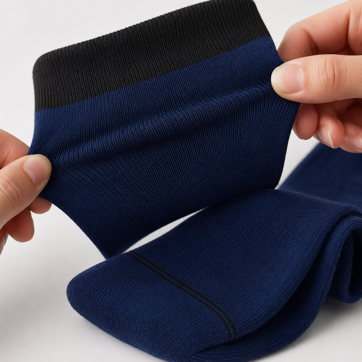 Premium Crew Socks - Durable Contrast Welt & Toe Design for All-Day Comfort & Style.