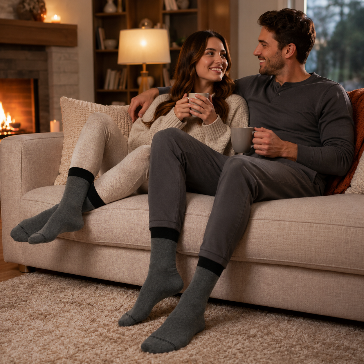 Premium Crew Socks - Durable Contrast Welt & Toe Design for All-Day Comfort & Style.