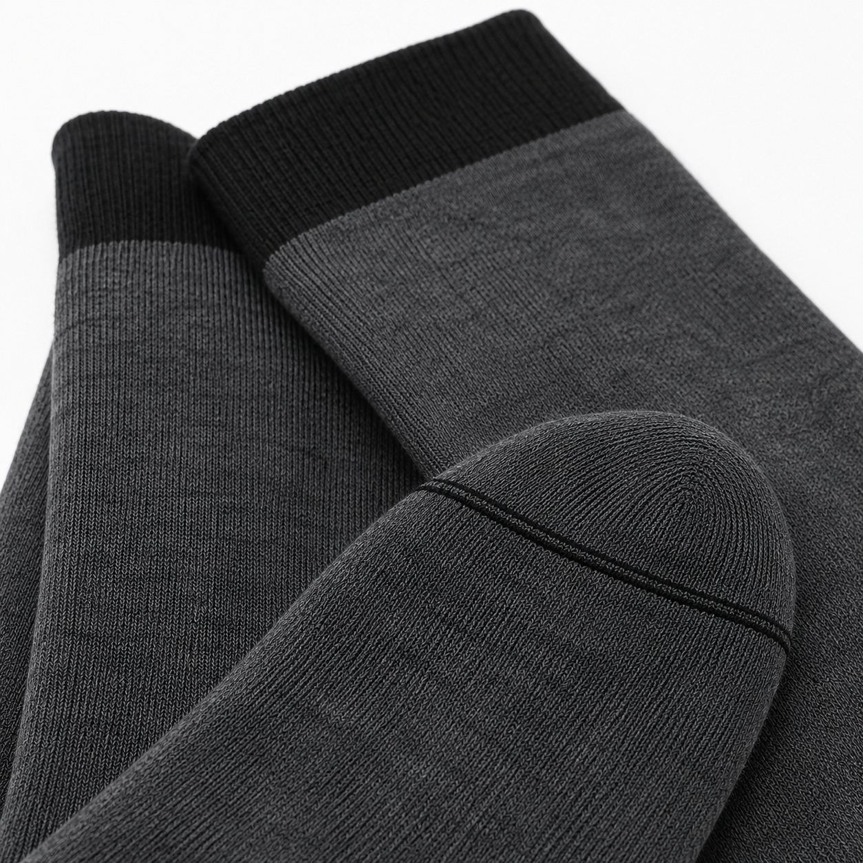 Premium Crew Socks - Durable Contrast Welt & Toe Design for All-Day Comfort & Style.