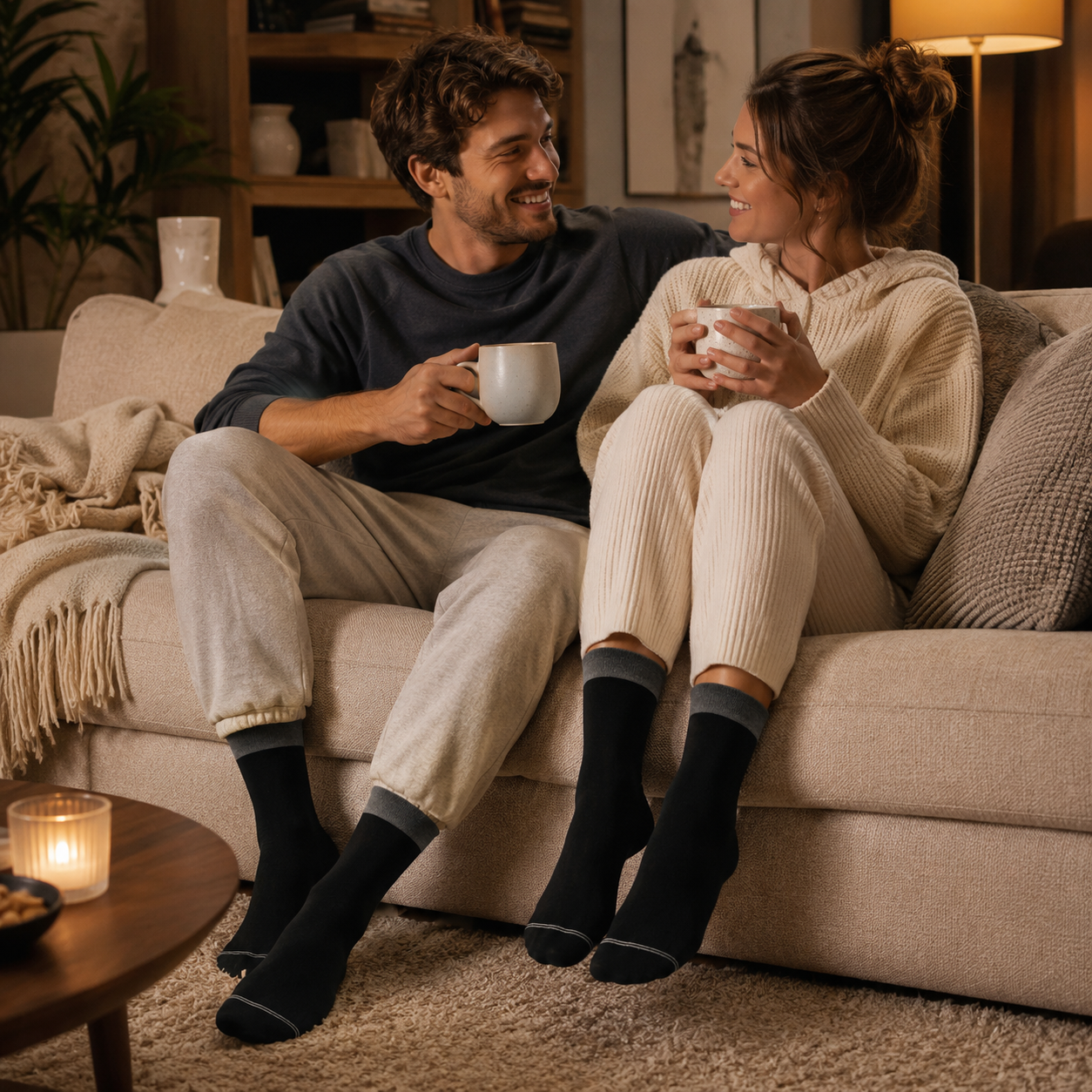 Premium Crew Socks - Durable Contrast Welt & Toe Design for All-Day Comfort & Style.