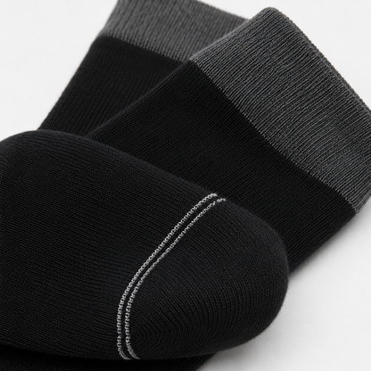 Premium Crew Socks - Durable Contrast Welt & Toe Design for All-Day Comfort & Style.